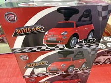 RunRunToys Fiat 500 porteur bébé Ride-On rouge/noir 12-36 mois