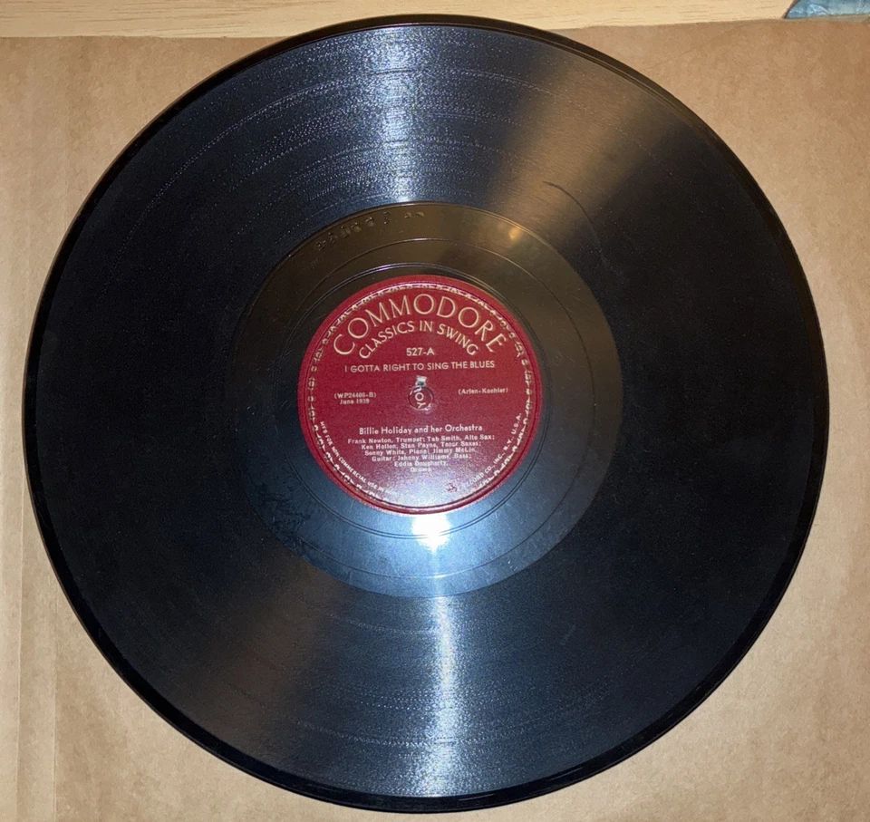 Billie Holiday Book of 4-78 Vinyls 8 Songs Commodore Records Great Condition Foto 3 de 4