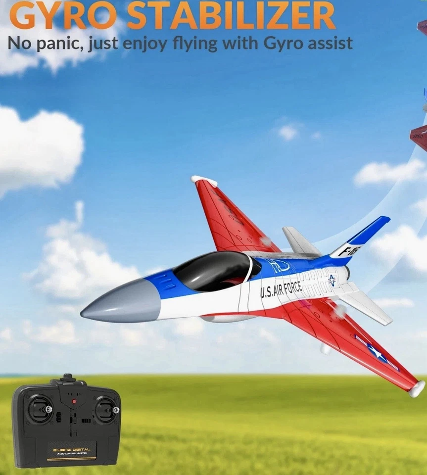 Volantex F16 Fighter 2.4G 2CH RC Airplane Remote Control - Image 2 of 3