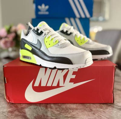  Brandneu Nike Air Max 90 GTX Gore-Tex Sneaker Grau Weiß Volt UK 8,5 