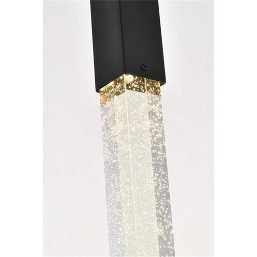 Elegant Lighting Weston 7-Lights Modern Metal and Crystal Pendant in Black - Picture 5 of 8