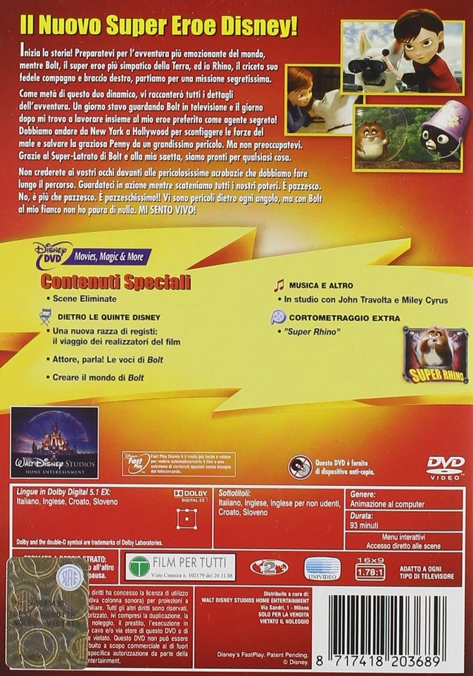 Bolt - Un eroe a quattro zampe (DVD) Cartoni Animati (UK IMPORT) - Image 3 of 3