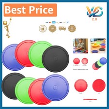 8 Pcs 2.5 Inch Air Hockey Pucks Multicolor Plastic Replacement Sets