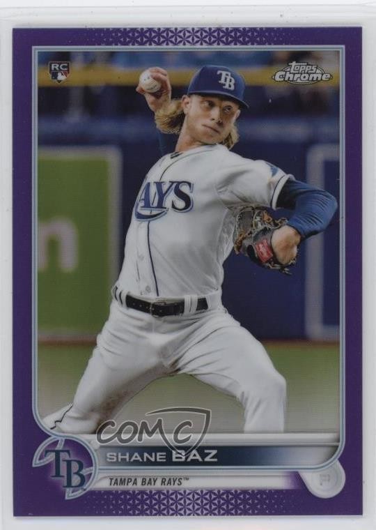 2022 Topps Chrome Purple Refractor 184/250 Shane Baz #201 19n6