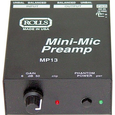 Rolls MP13 1-Channel Mini Microphone Preamplifier