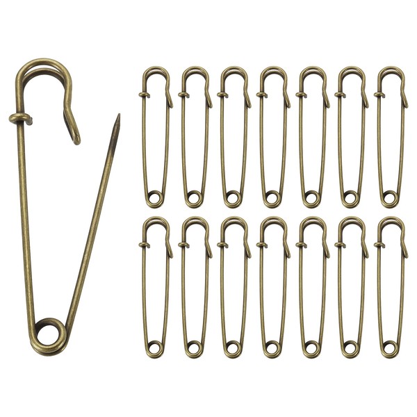 30Stk Sicherheitsnadeln 75Mm FüR Kleidung Bronze-image