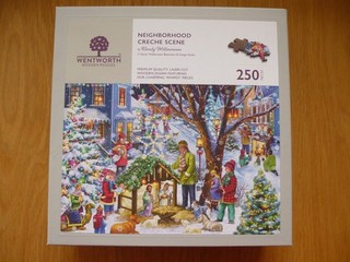 Wentworth Jigsaw Puzzle 250 pieces Neighborhood Creche Scene Complete Wooden