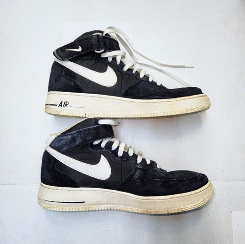 Nike Air Force 1 2013 High AF-1 '82 Black White US Size 12 315123-020 - Picture 4 of 9