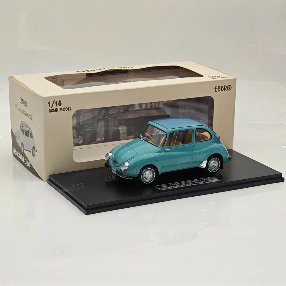 1:18 Ebbro Subaru 360 1958 Mini Beetle Master Blue Resin Model Car Limited Foto 2 de 4