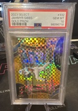 2023 Panini Select - Field Level Jahmyr Gibbs #332 Gold Prizm /10 (RC)