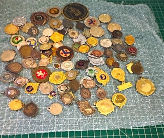 Mixed Club & Association Medals Badges/Pins Job Lot 1Kg