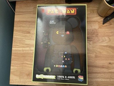 Medicom BE@RBRICK Pac-Man 100% 400% Bearbrick Figure Set CIB
