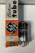 NOS NIB GE 7F7 Loctal Vacuum Tube Black Plate USA Made TV-7 Tested