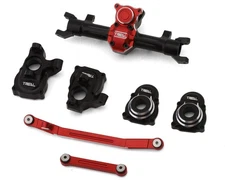 Treal Hobby Axial SCX24 Front Portal Axle Upgrade Kit (Black/Red) TLHTSCX24-186