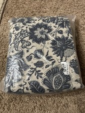 Pottery Barn Evalina Floral Blackout Curtain Panel 50"x 96" Navy / Chambray -NEW