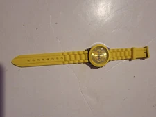 Geneva Platinum No 2643, Yellow Dial,  Yellow Silicone Band Needs New Battery