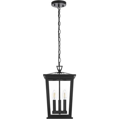 Elegant Lighting OD332H16BK Cayman 3 Light 9.5 inch Black Outdoor Pendant