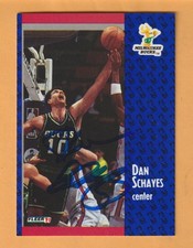 Dan Schayes Milwaukee Bucks AUTO Signed 1991-92 Fleer Syracuse Orange