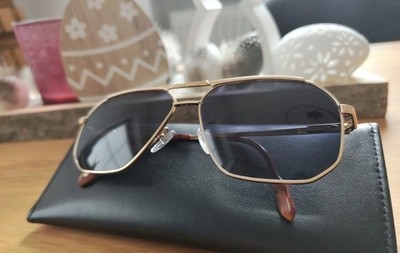 L'amy Luxus Pilotenbrille vergoldet Vintage orginal 80er/90er Sonnenbrille Gold