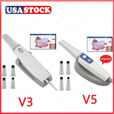 Dental Intra-oral Scanner 3D Real-time Display w/ AI Scanning Software+Tip V3/V5