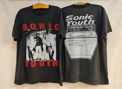 1995 Sonic Youth Vintage Washing Machine Tour 90s Band T-Shirt REPRINT