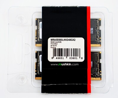 Mushkin Redline 96GB (2x48GB) DDR5 5600 MHz SODIMM Laptop RAM
