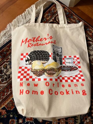 Mother's Restaurant New Orleans Home Cooking Tote Bag Canvas French Quarter - Afbeelding 1 van 5