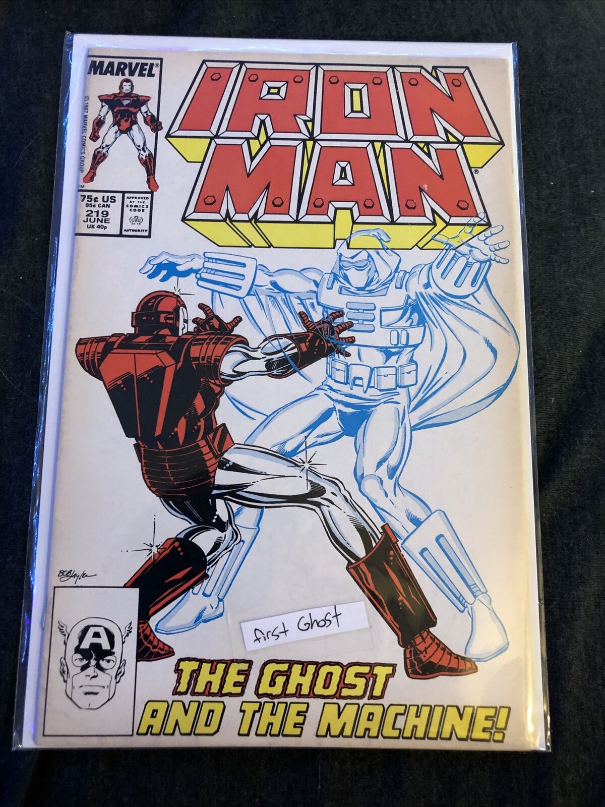 Iron Man #219 FN- 1987 1st Ghost Thunderbolts Marvel Comics
