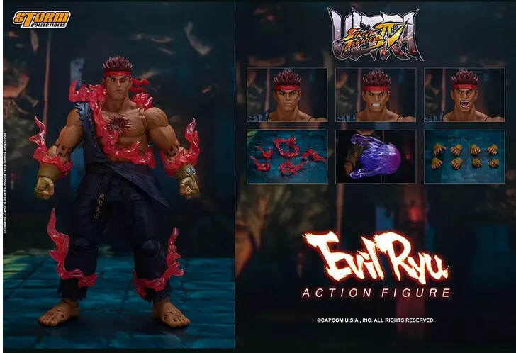 Ultimate Street Fighter IV 7 Inch Action Figure - Evil Ryu