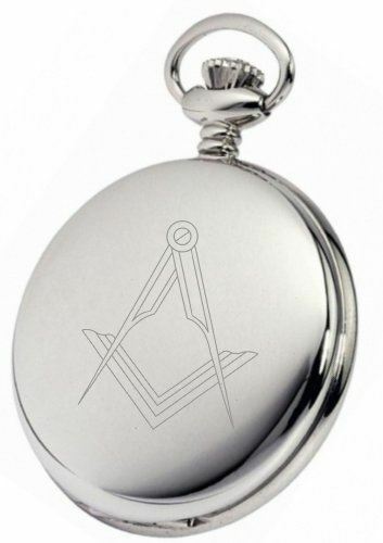 RELOJ BOLSILLO MASÓNICO PLATEADO PERSONALIZADO PW45 - Imagen 1 de 1