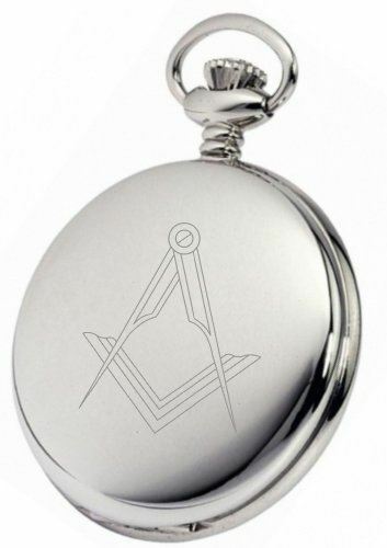 PERSONALISED SILVER MASONIC POCKET WATCH PW45 - 第 1/1 張圖片