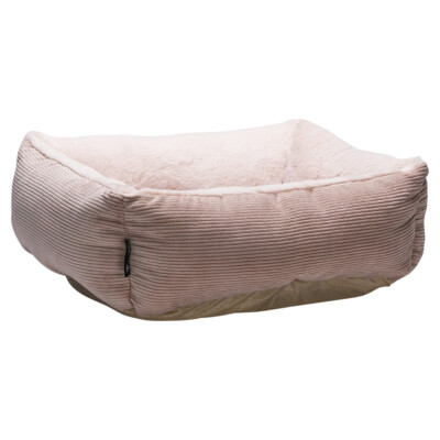 Beeztees Moza Katzenbett Plüsch rosa - Gemütlich, waschbar, rutschfest