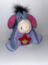 Disney Store Eeyore Winnie the Pooh Christmas w/ Star Plush Stuffed Animal 7in