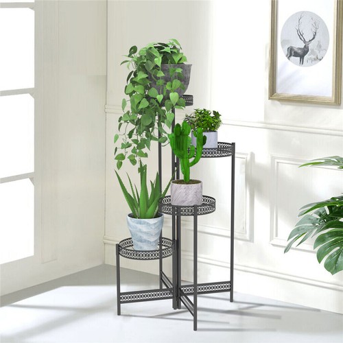 Outdoor Indoor Metal Wooden Plant Stand Planter Flower Pot Garden Shelf Shelving - Picture 14 of 542