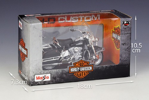 Maisto 1:18 Harley Davidson 1966 FLH Electra Glide MOTORCYCLE BIKE Model Black - Picture 6 of 6