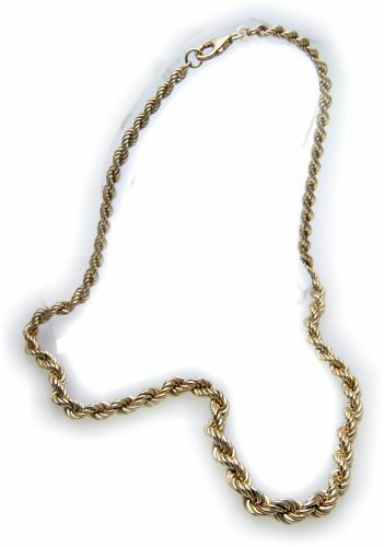Collier Kordelkette in Gold 333 42 cm 8 karat Gelbgold Halskette Damen Top Neu - Picture 1 of 2