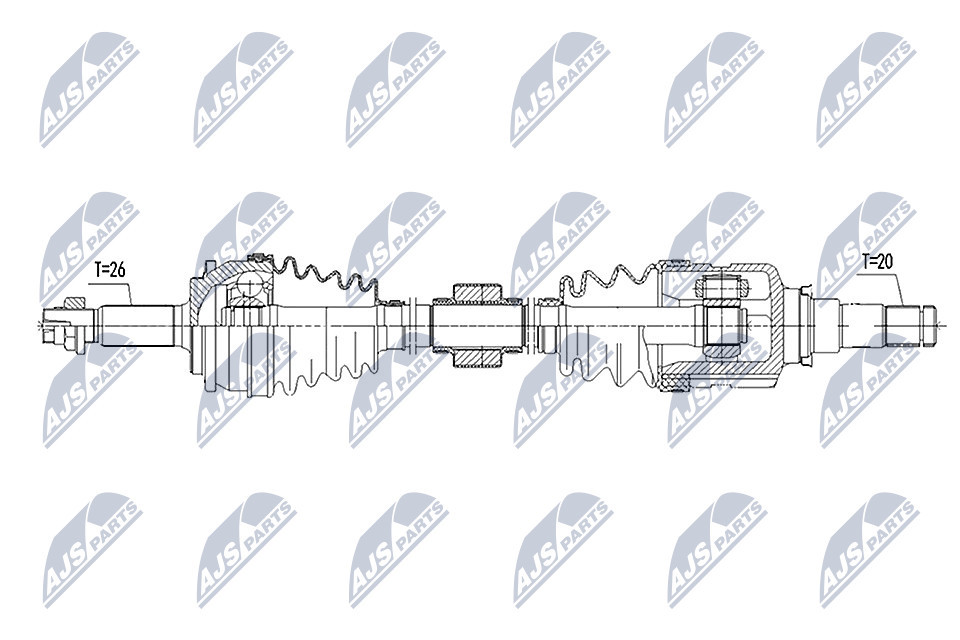 NPW-TY-087 NTY Drive Shaft for TOYOTA