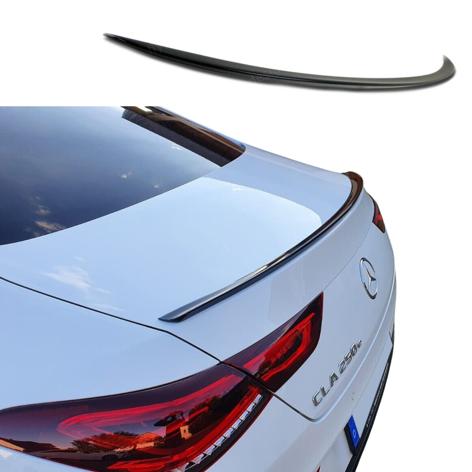 For Rear Spoiler Mercedes-Benz Cla C118 W118, Lip Spoiler, Iridium Silver Met