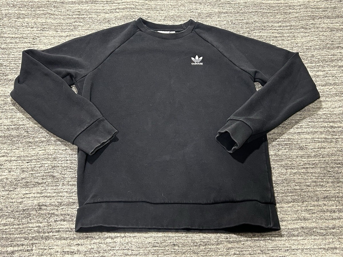 Adidas Prime Green Sweatshirt Adult Small Black Crew Neck Long Sleeve Mens