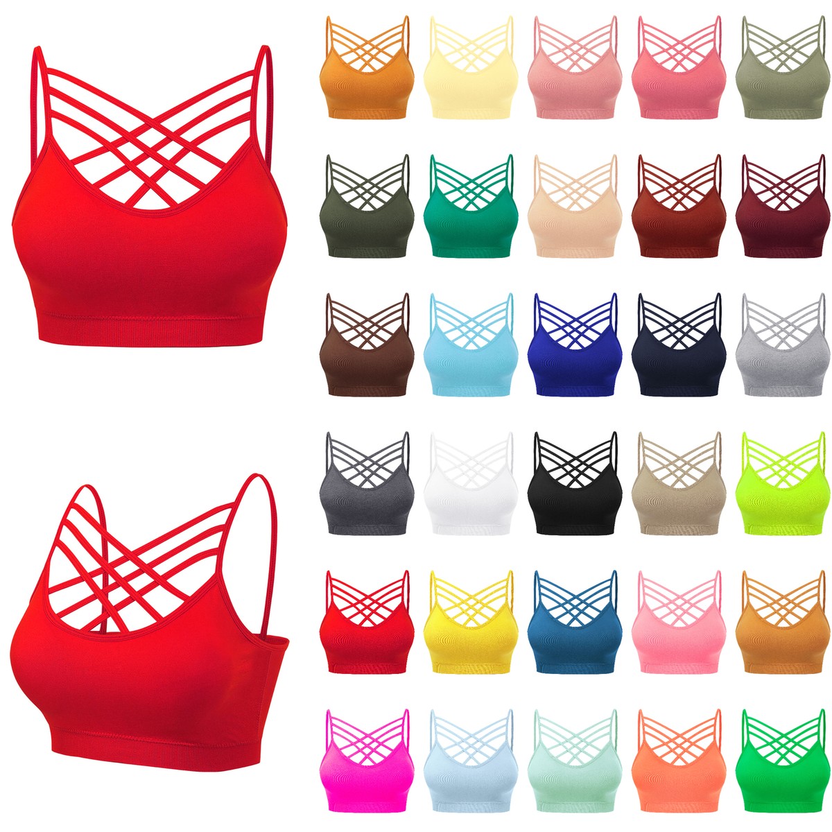 新作 salsation サルセーション Criss cross bra Ann Lycra Crisscross Training Bra in Black – HIZIBEAN