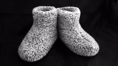 Size 7 - GREY - WOMEN'S MERINO WOOL BOOTS WARM COZY SLIPPERS MOCCASINS CHUNI