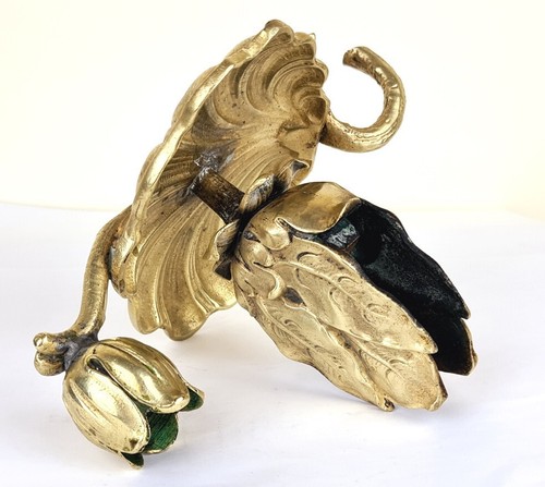 Jugendstil StreichholzSchachtelHalter Aschenbecher Bronze gestempelt um 1910 P3 - Picture 8 of 14