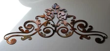 Ornamental Scroll - Metal Wall Art - Copper 34" x 16"