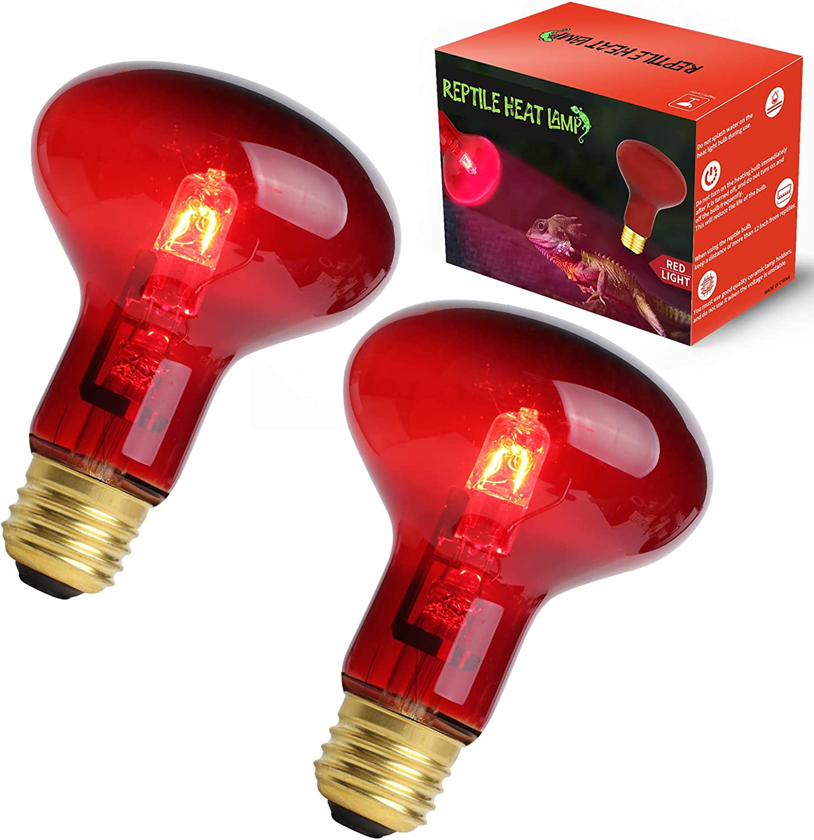 Red Heat Light UVA Spot Lamp 100W Reptile Heat Lamp Infrared