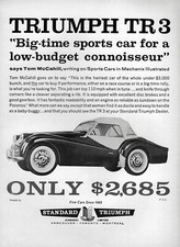 1960 Triumph TR-3 "Big time Sports Car" Original RARE Print Ad