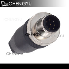 M12 Sensor Connector Male/Female Straight/Right Angle Plug 4/5/8 Pin PG7 IP67