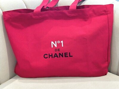 Chanel Large Red Canvas Shopping Tote Bag No 1 Camellia GWP Beauty