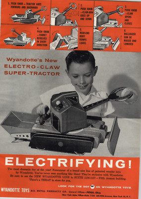 1956 PAPER AD Wyandotte Toys Electro-Claw Super Tractor Air Champ Radio Kits