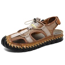 Summer Mens Sandals Casual Hollow Out Breathable Beach Shoes Plus Size Outdoor