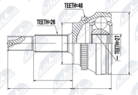 NPZ-TY-081 NTY Gelenksatz, Antriebswelle FüR Lexus,Toyota